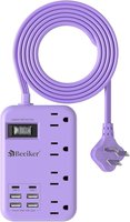 Beeiker Purple Travel Power Strip 6 USB, 5Ft Extension Cord (20% OFF)