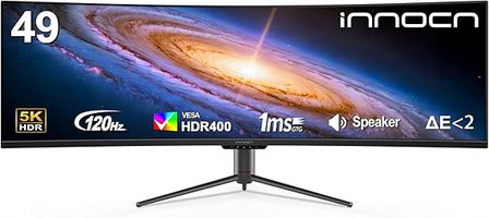 INNOCN 49" Curved Monitor Ultrawide Gaming 120Hz 32:9 QHD 5120 x 1440P (22% OFF)