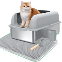 Anyask Stainless Steel Cat Litter Box with High Sides (64% OFF)