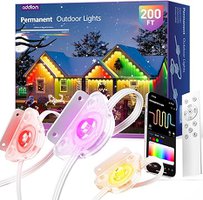 Addlon 200FT Permanent Outdoor RGB+IC Smart LED Lights, IP67 Waterproof (17% OFF)