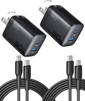 INIU USB C Charger, 2-Pack 30W PD QC 3.0 Dual Port Fast Charging