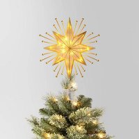 14.5" LED Gold Starburst Tree Topper, Warm White (40% OFF)