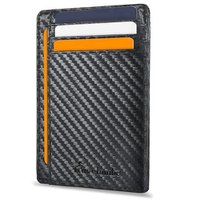 Slim Leather Wallet with RFID Block – Black (50% OFF)