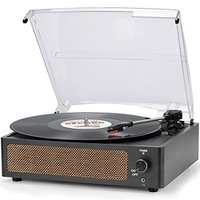 [Limited time deal] Vinyl Record Player with Speakers, Wireless Playback (35% OFF)