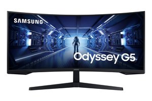 SAMSUNG 34" Class Curved G5 Ultra WQHD (3440x1440) 165hz 1ms Freesync Gaming Monitor - LC34G55TWWNXZA