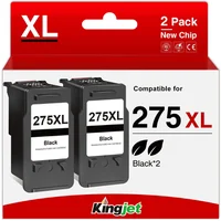 PG 275 Black Ink Cartridge for Canon 275 Ink for 275XL 275 Ink (2 Black)