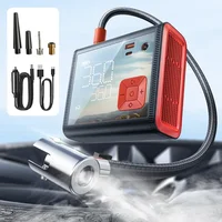 LISEN Tire Inflator Portable Air Compressor - 4 in 1 Tire Inflator 150 PSI 12V DC 25,000mAh Battery