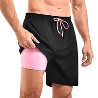 CADITEX Men's 2-in-1 7" Swim Trunks