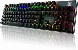 Black Emblem Mechanical Gaming Keyboard with Clicky Blue Switches