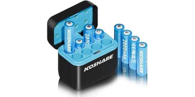 Rechargeable Batteries Ni-MH AA with Charger (23% OFF)