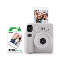 Fujifilm Instax Mini SE Camera with 10-Pack Film, Gray 