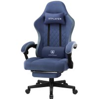Gaming Chair with Footrest & Ergonomic Armrests