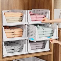 SNSLXH 5 Pack Stackable Closet Storage Basket (40% OFF)