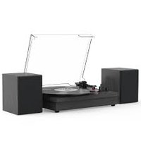 RetroAudio Vinyl Record Player Bluetooth Turntable with External Speakers