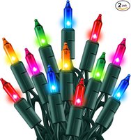 [Ends in 12h] Dazzle Bright 30FT Christmas Mini String Lights, 150 Multi-Colored Incandescent Bulbs (33% OFF)