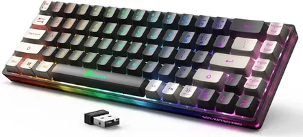 GEODMAER 65% Wireless Gaming Keyboard, Rechargeable Backlit Gaming Keyboard