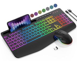 Sablute Wireless Keyboard and Mouse Combo, RGB, Rechargeable (21% OFF)