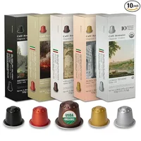 Organic USDA Café Romano Coffee Aluminum Espresso Pods For Nespresso Original Machine 100