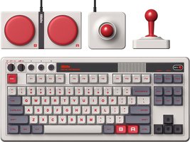 8BitDo 87-Key Retro Mechanical Wired / Wireless Keyboard w/ Joystick (N Edition)