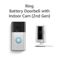 Ring Battery Doorbell with Ring Indoor Cam (2nd Gen, White)