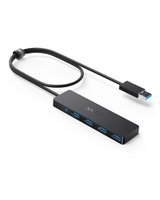 Anker 4-Port USB 3.0 Hub, Ultra-Slim Data USB Hub with 2 ft Extended Cable (Charging Not Supported)