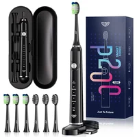 JTF Sonic Electric Toothbrush for Adults and Kids with Travel Case and 6 Brush Heads