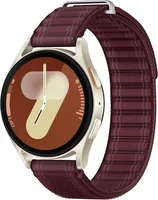 SAMSUNG Galaxy Watch 7 Bespoke Edition (40mm, Bluetooth) – Cream, Wine Fabric Band