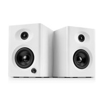 Compact HiFi Bookshelf Speakers, 60W - White Pair (49% OFF)