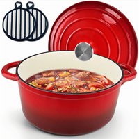 Tinana Enameled Cast Iron Dutch Oven, 5.5QT with Lid (50% OFF)