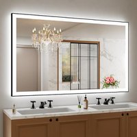 Amorho 60" X40" LED Bathroom Mirror with Black Frame (17% OFF)