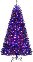 Goplus 7 FT Pre-Lit Black Christmas Tree (53% OFF)