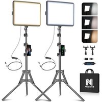 2-Pack LED Video Lights with Tripods & Phone Holder ($5 OFF coupon)