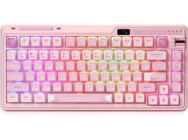 KZZI Wireless Mechanical Keyboard, Sakura Pink