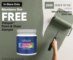 Lowe's: FREE Valspar Paint & Stain Sample (thru 08/20)