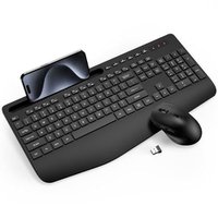 Wireless Keyboard and Mouse Combo with Wrist Rest