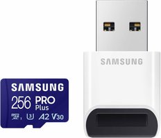 256GB Samsung PRO Plus UHS-I microSDXC Memory Card w/ USB Card Reader