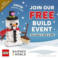 FREE Barnes & Noble Holiday LEGO Snowman Build Event (11/07)