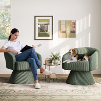 Linsy Home 360° Swivel Accent Chairs Set of 2 (56% OFF)