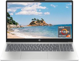 HP 15.6 inch Laptop, HD Touchscreen Display, AMD Ryzen 3 7320U