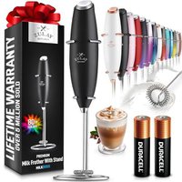 Zulay Milk Frother with Batteries, Portable and Fast (44% OFF)