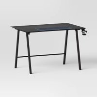 Gaming Desk with LED Lights and Headphone Holder