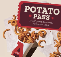 FREE Arby's Medium Fry (Every Day in August)