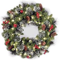 [Limited time deal] National Tree Company 24” Pre-Lit Crestwood Spruce Christmas Wreath (41% OFF)