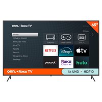 65" onn. 4K UDH HDR10 Roku Smart TV